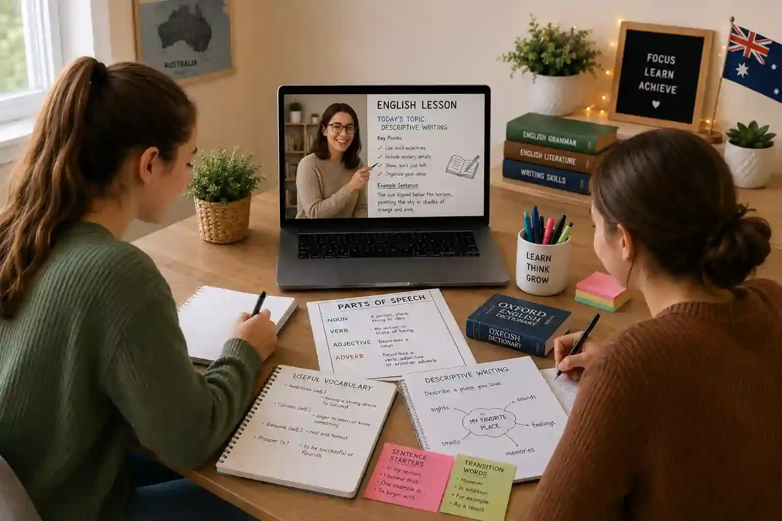 Online English tuition for Australian students