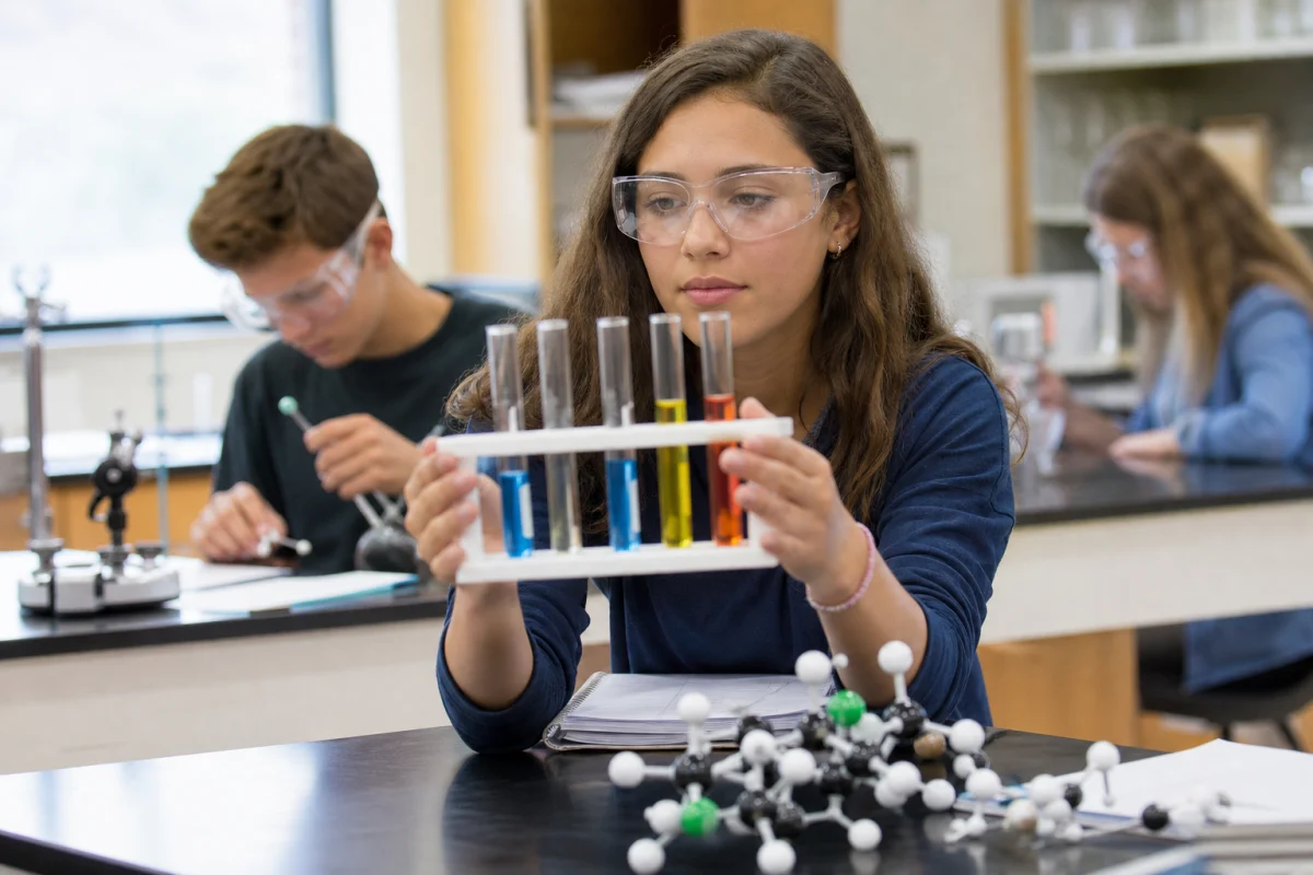 What is Chemistry - student practicing core concepts with focused study