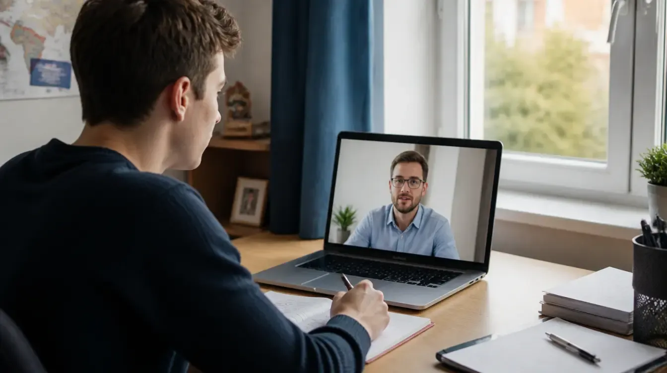 Online tutor in a live 1-on-1 session