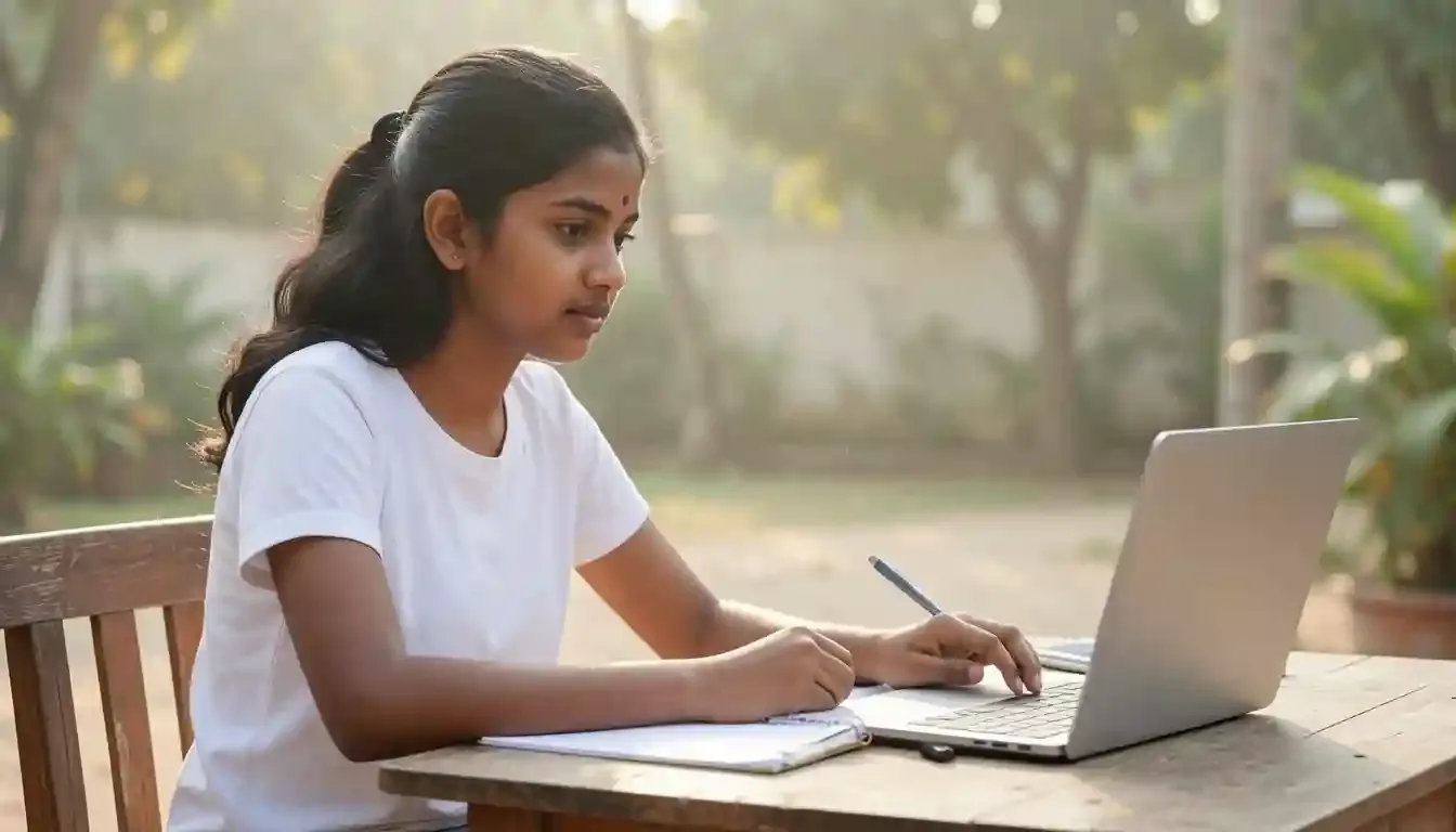 Student attending a live online IGCSE Chemistry tutoring session