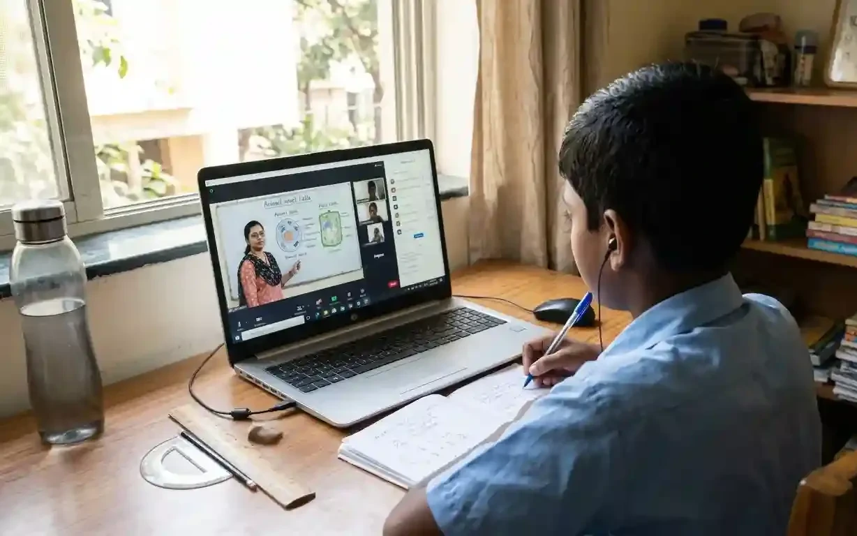 Student attending a live online State Board Science tutoring session