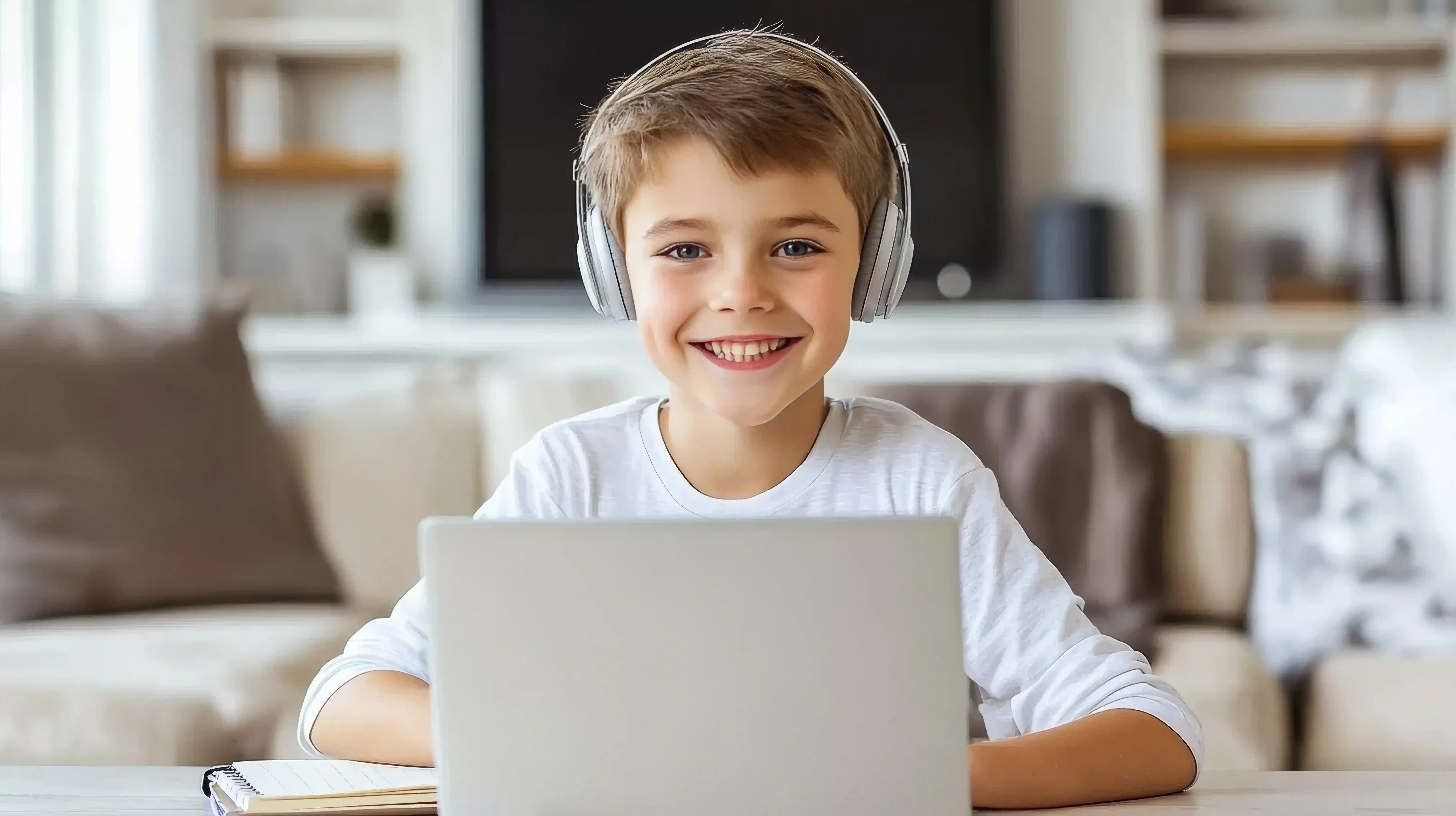 An NCEA Level 2 student studying during an online legal studies tutoring session