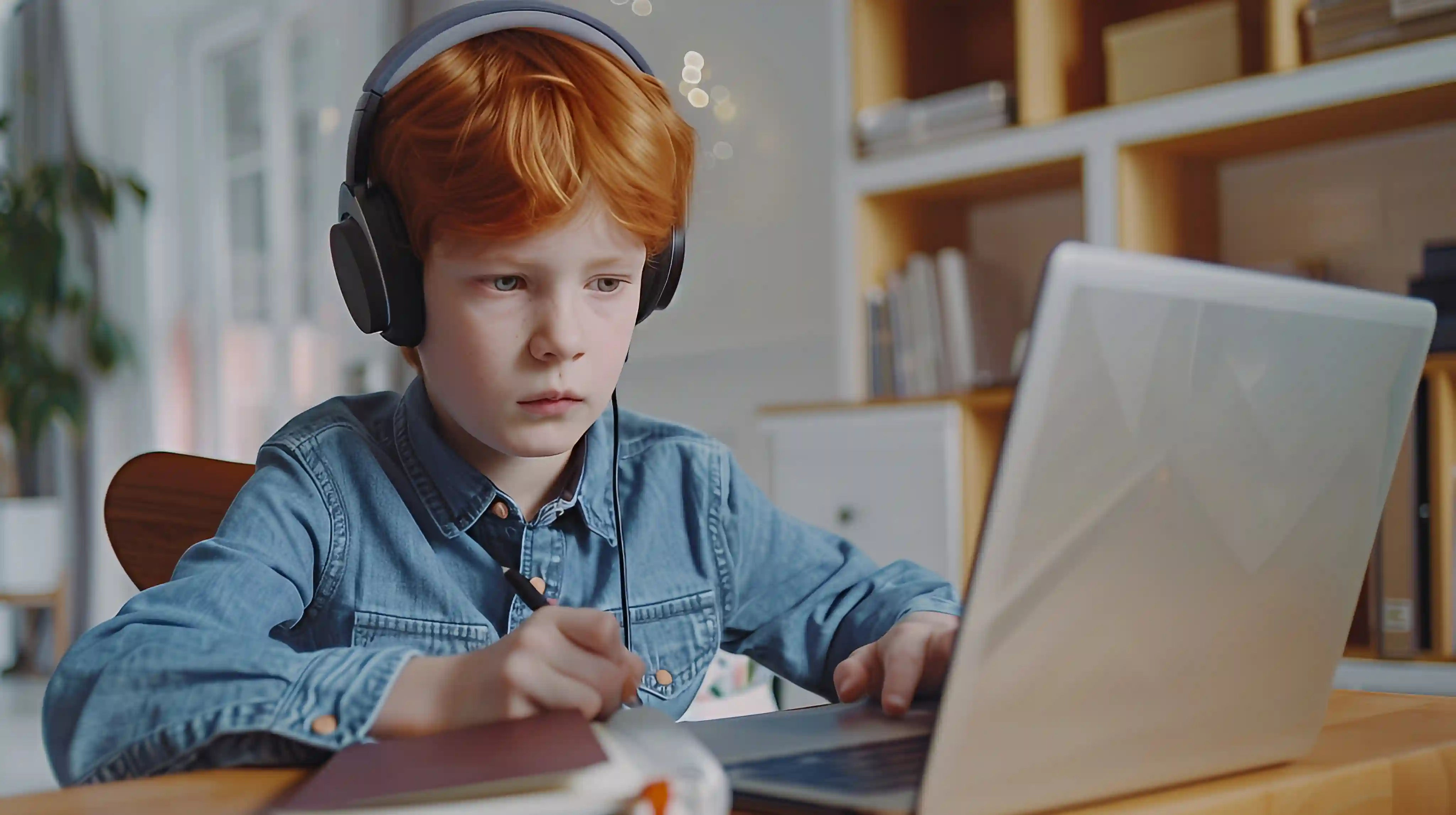 An NCEA Level 2 student studying during an online psychology tutoring session