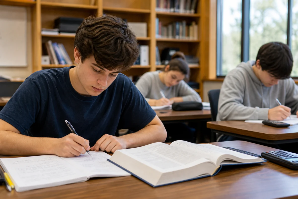 High school student preparing for Advanced Placement subjects