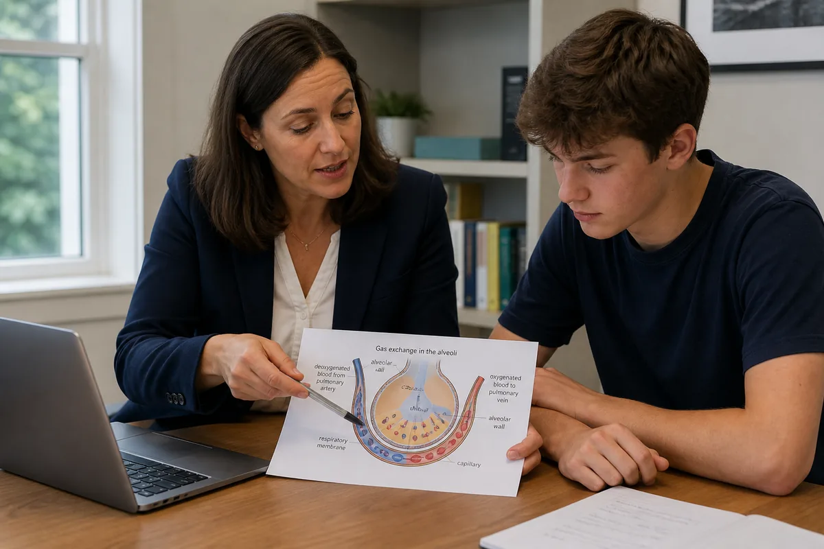 AS Level Biology tutor supporting a student one-to-one