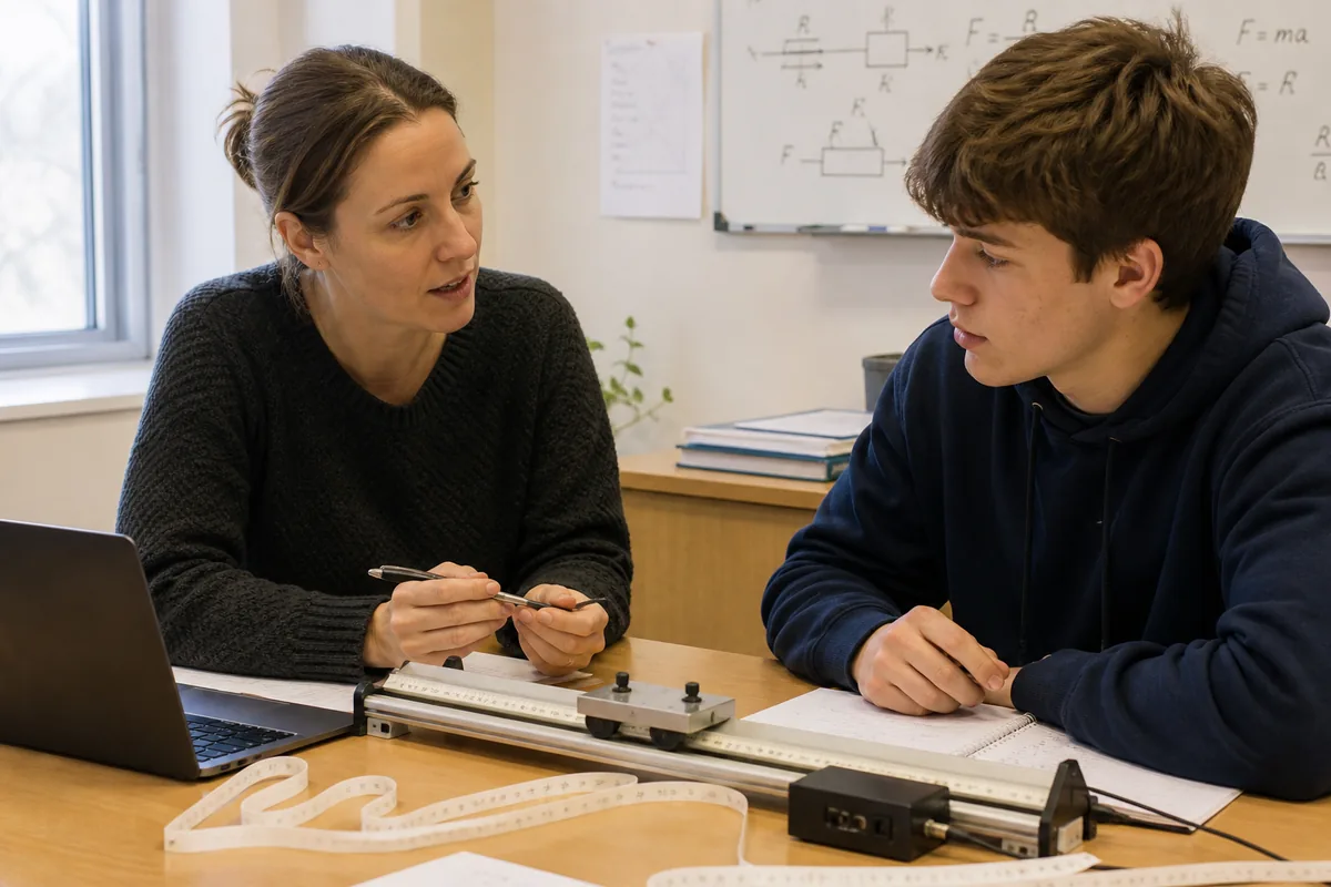 AS Level Physics tutor supporting a student one-to-one