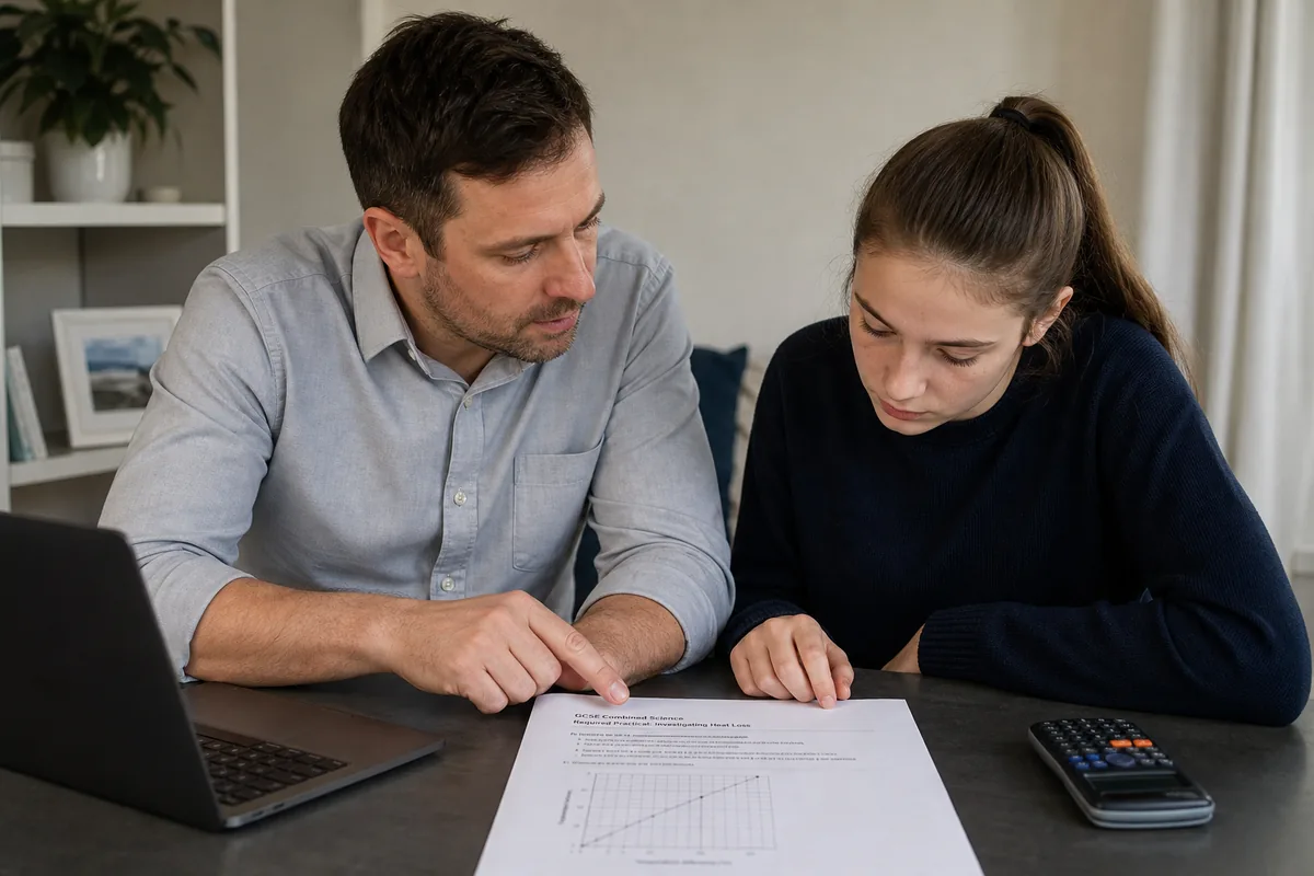 GCSE Combined Science tutor supporting a student one-to-one