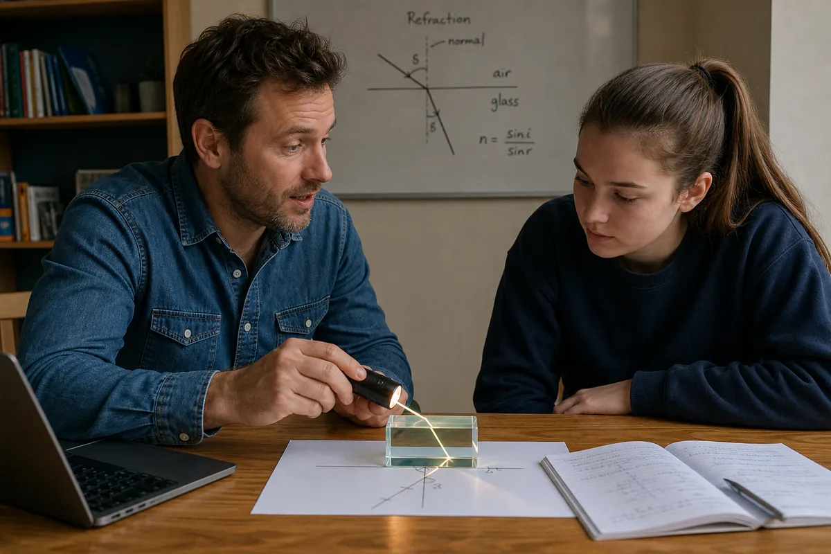 GCSE Physics tutor supporting a student one-to-one