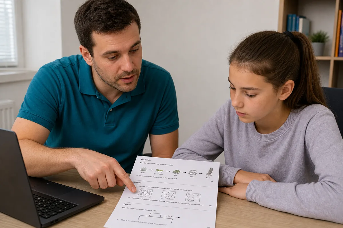 KS3 Combined Science tutor supporting a Years 7-9 student one-to-one