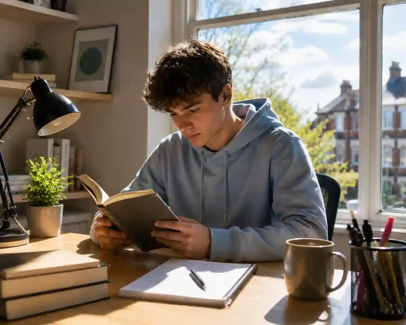 GCSE English tutor supporting a student one-to-one