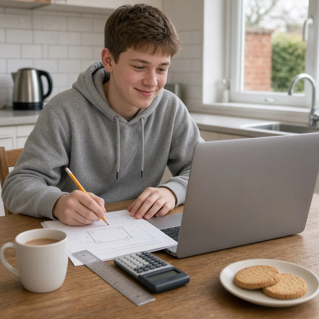 GCSE Maths tutor supporting a student one-to-one