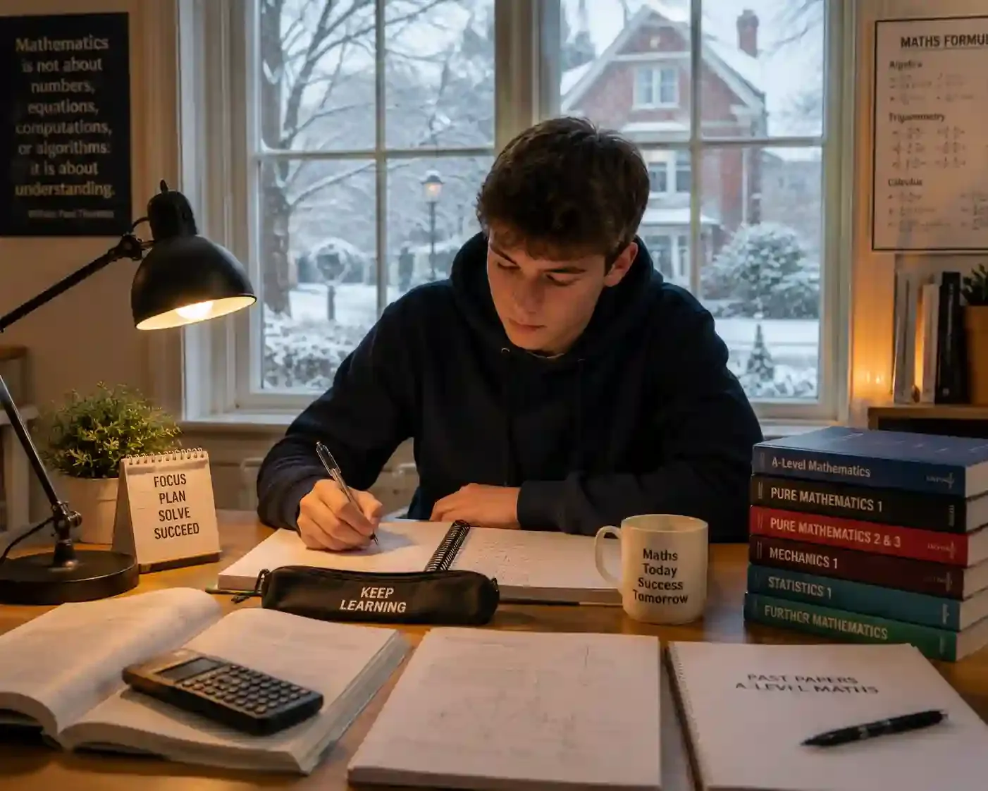 A Level Maths student in a live 1-to-1 online lesson