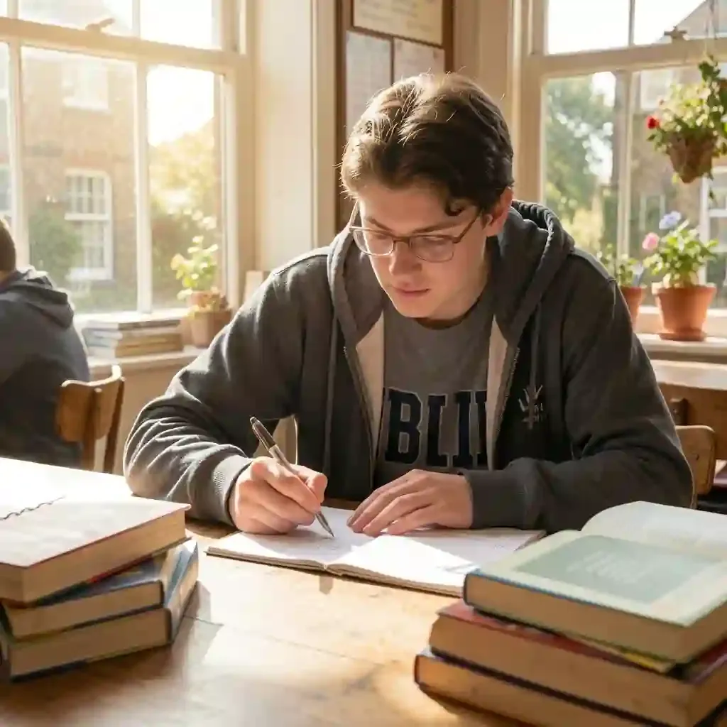 A Level Maths tutor supporting a student one-to-one