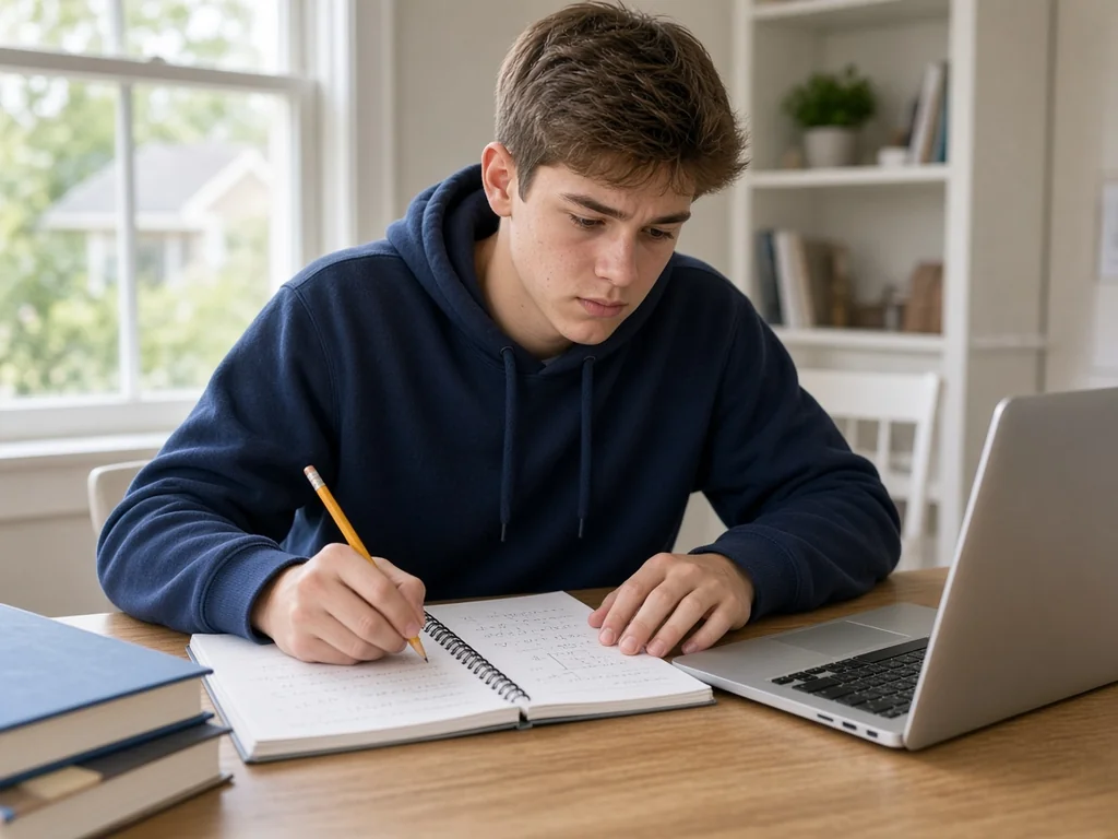 US high school student practicing AMC 10 and 12 contest math problems