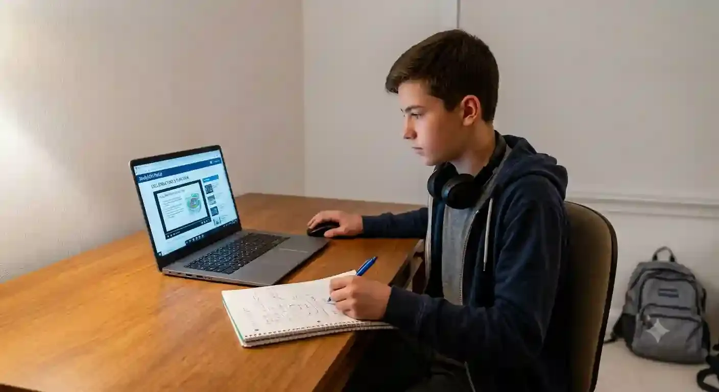 Online CogAT prep tutor guiding a student through test strategies