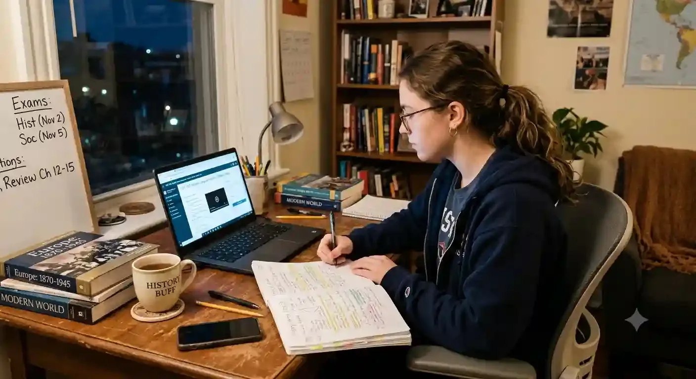 Student attending online CogAT tutoring from home in the United States