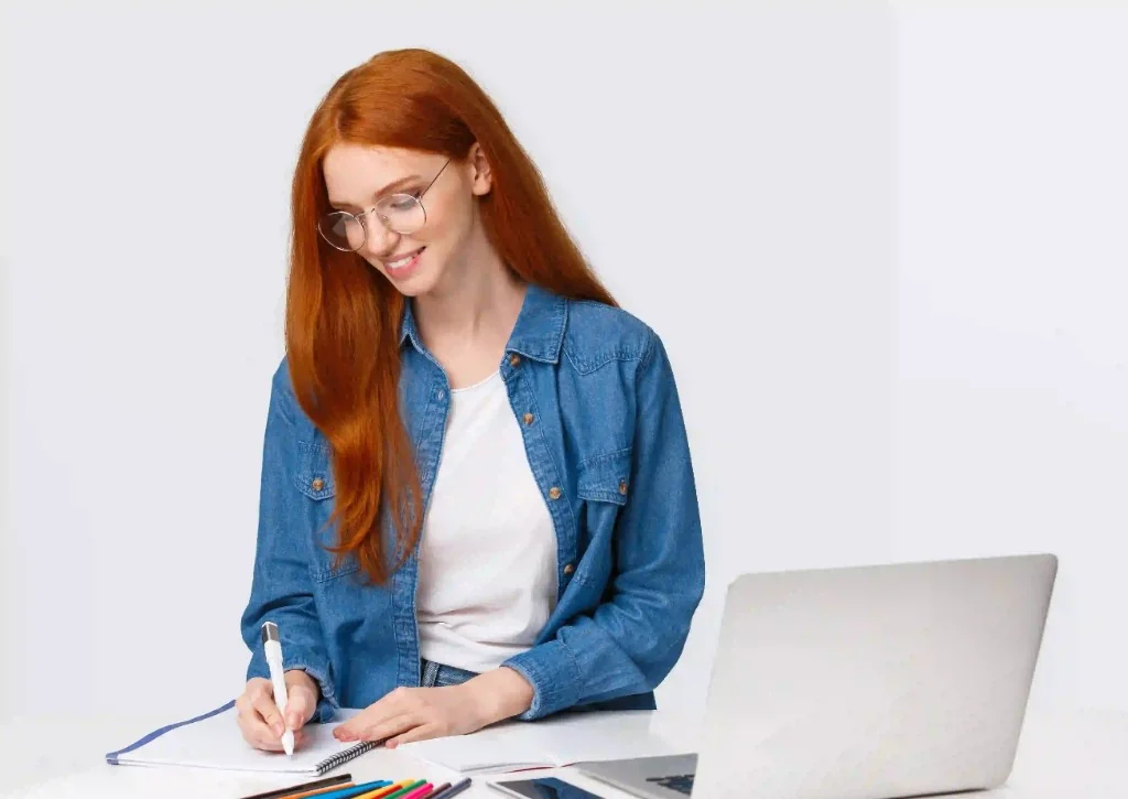 Student attending online SAT tutoring from home in the United States