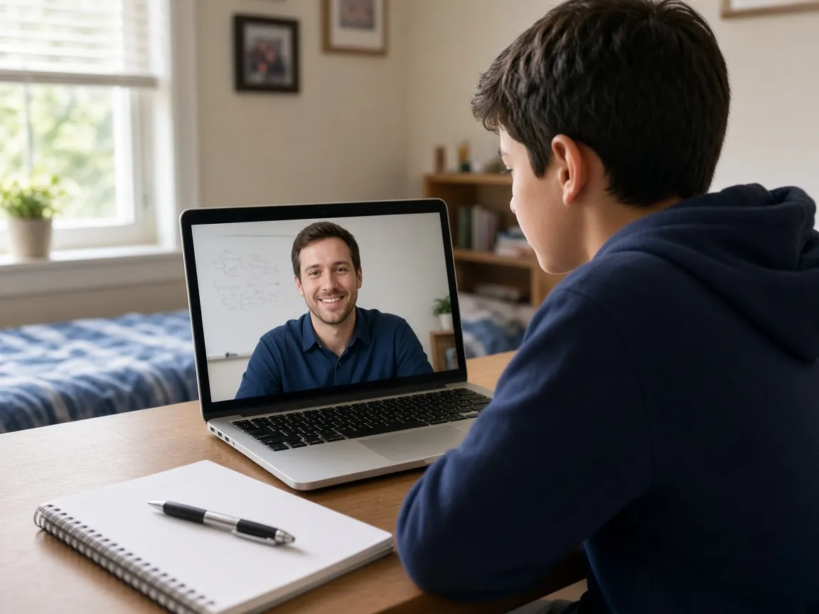 Student in a 1-on-1 online STAAR prep class